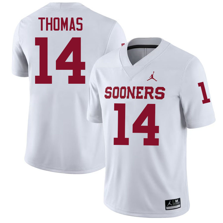 Elijah Thomas Oklahoma Sooners Jersey,Oklahoma Sooners Football Uniforms,Jersey-White